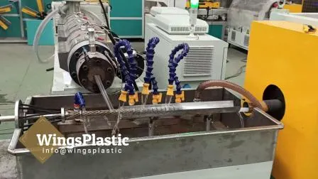 Protección eléctrica HDPE PVC Plástico Tubo corrugado Tubo de manguera Máquina extrusora Línea de producción Equipo de planta de fabricación