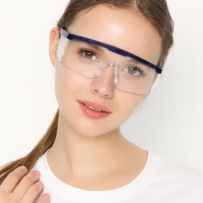 Ce En166 y ANSI Z87.1+ PC Material Anti-Scratch Patas ajustables Anteojos Gafas protectoras Gafas de seguridad UV Gafas