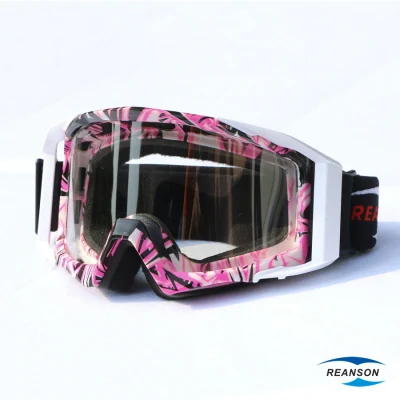 Reanson Mirror Coating Tear off PC Lens Motocross Gafas de motocicleta